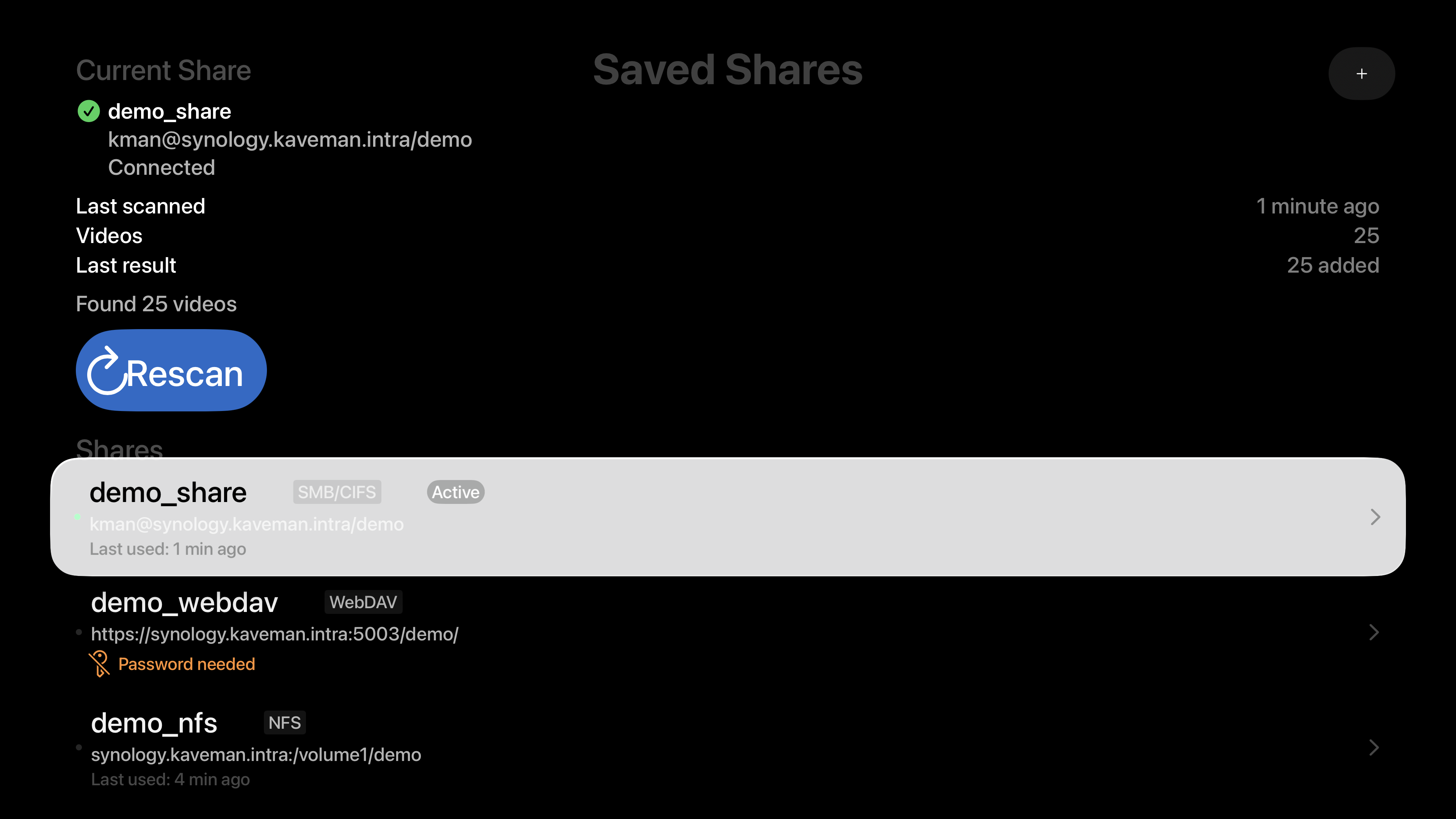 Connection screenshot