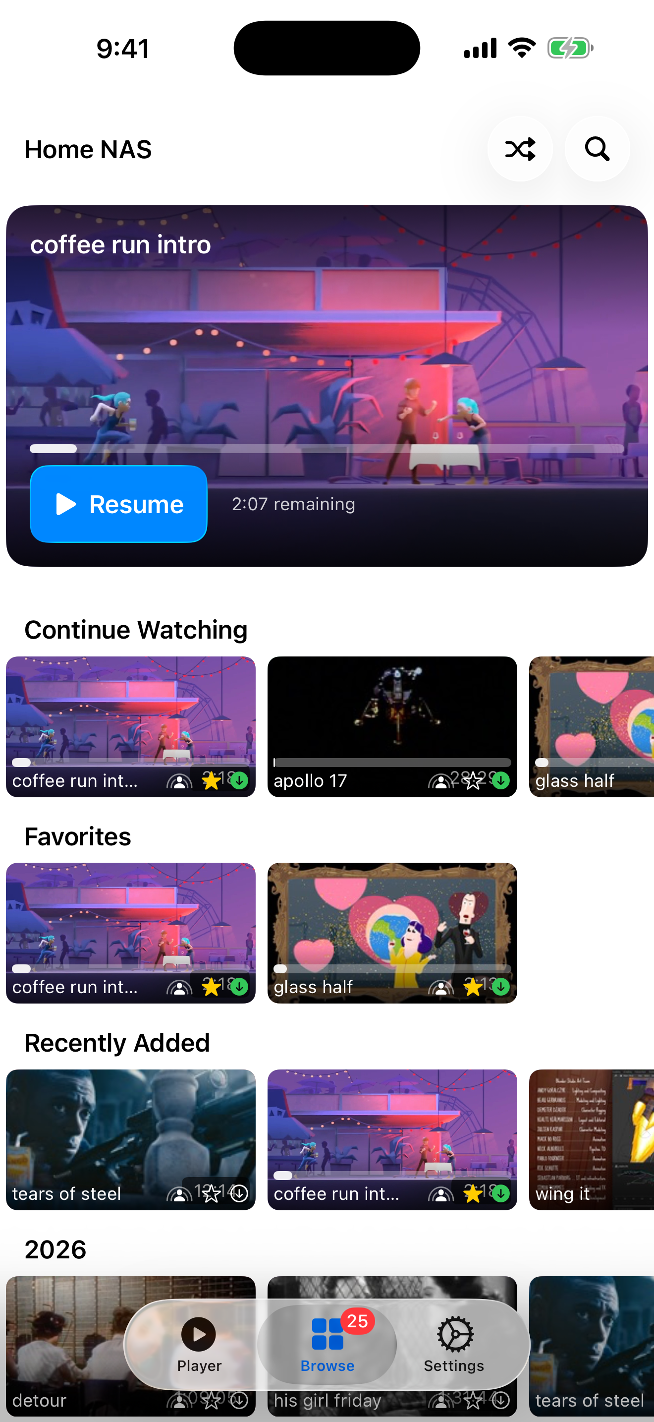 RandomPlayer on iPhone