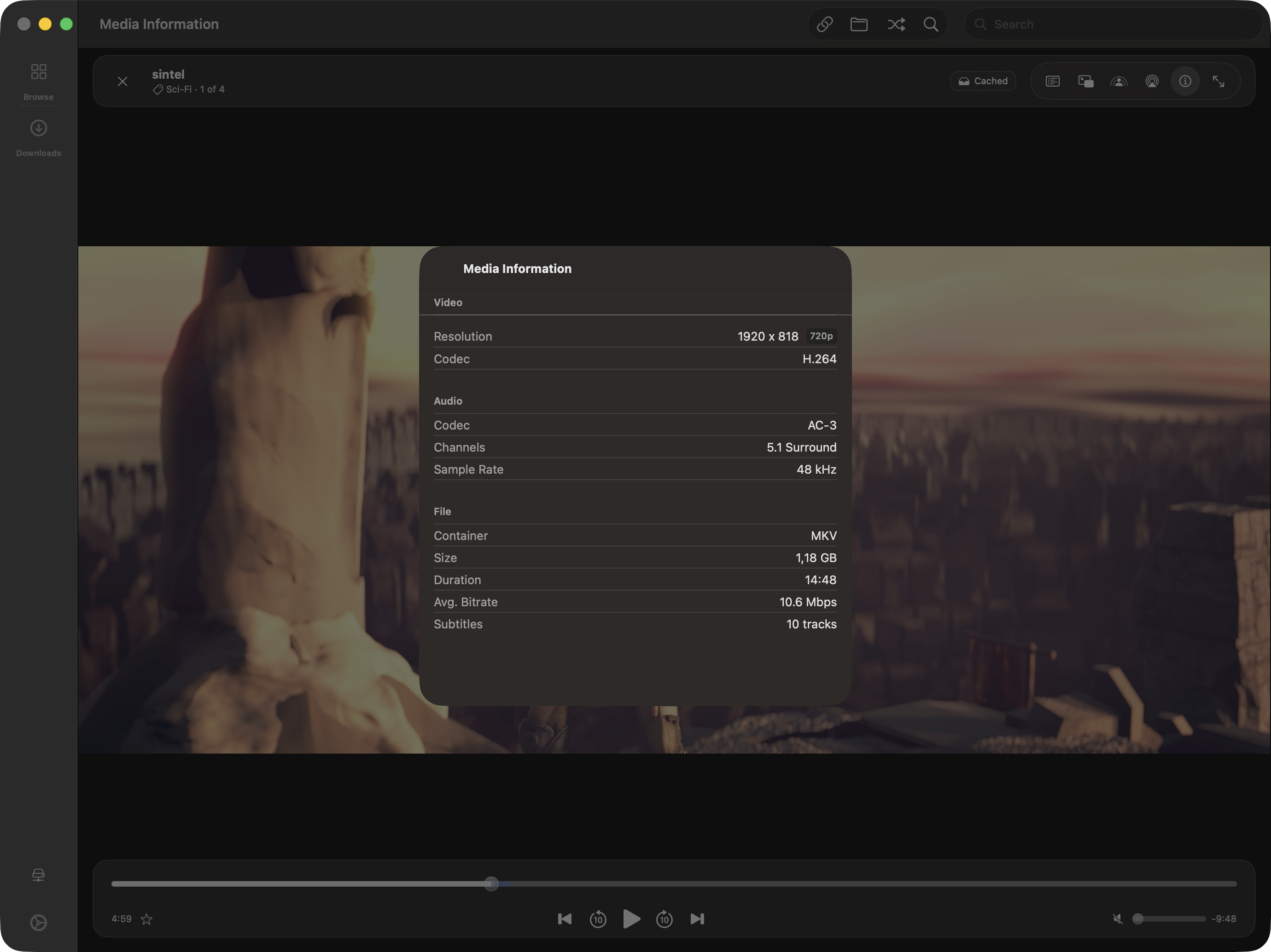 Media Info screenshot